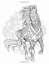 Adult Coloring Pages Horses Magical Horse Mandala Pferde Colouring Books Zum Amazon Printable Ausmalen Erwachsene Für Completed Ausmalbilder Mindfulness Malen sketch template