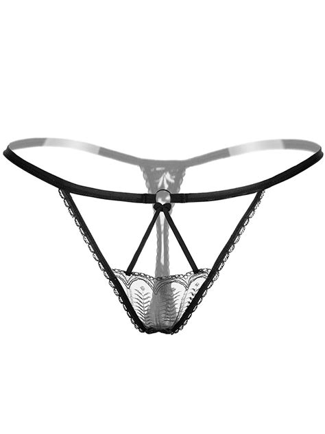 Upairc Womens Lace Thong Sexy G String Panties Knickers Lingerie Mesh