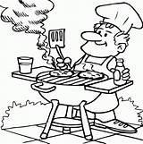 Coloring Dad Pages Barbecuing Bbq Printable Drawn Father Grill Stamps Newlin Tim Tt Choose Board Back sketch template