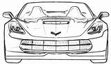 Corvette Pages Coloring Stingray C7 Colouring Car Printable Race Corvet Corvettes Carscoloring Print Template sketch template