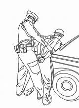 Police Coloring Pages Officer Arresting Policeman Criminal Color Thief Kids Print Cartoon Choose Board Hellokids Online sketch template