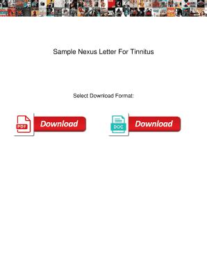 sample nexus letter  tinnitus fill  printable fillable