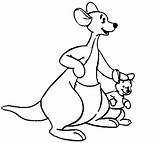 Roo Coloring Pages Kanga Pooh Disney Winnie Clipart Animal Kangaroo Cartoon Tigger Library Cliparts sketch template