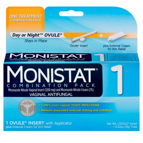 monistat 1 dose yeast infection treatment 1 ovule insert and external