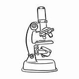 Microscopio Colorear Microscope Microscopios Microscoop Getrokken Lijn Vectordieillustratie sketch template