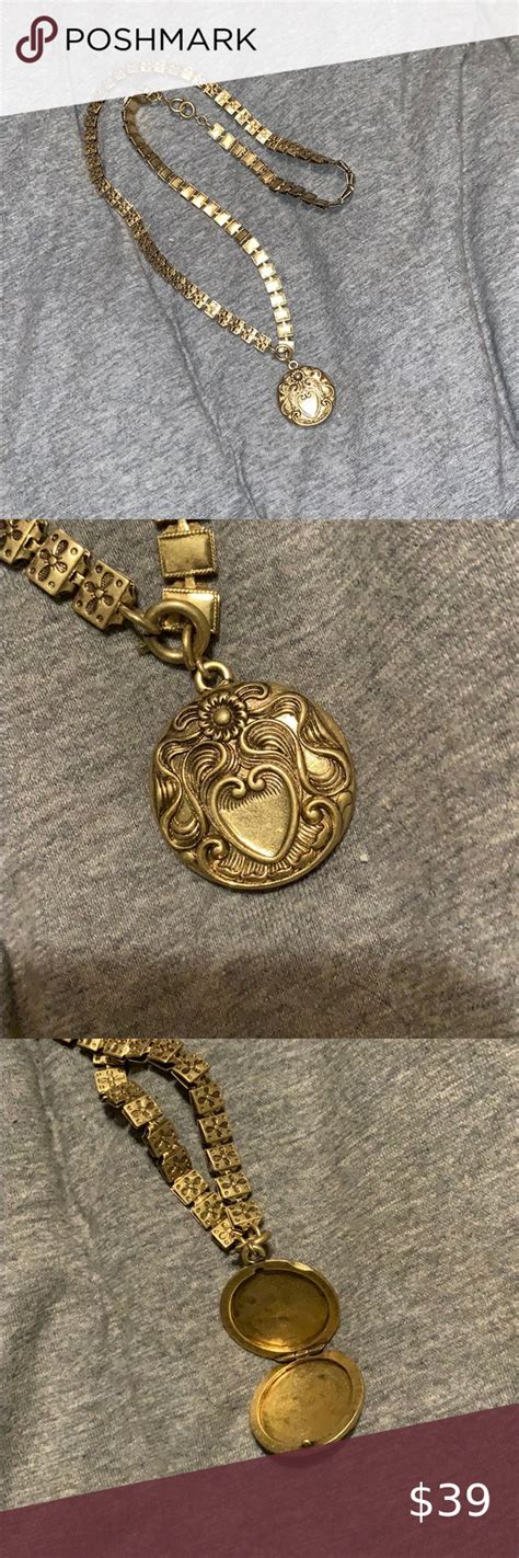 Antique Gold Locket Cabi Antique Gold Locket Womens Jewelry