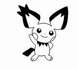 Pichu Coloring Greeting Color sketch template