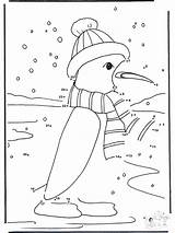 Connect Snowman Zahlen Malen Cijfertekening Bonhomme Neige Chiffres Schneemann Pinguin Numbers Kleurplaten Sneeuwpop Disegna Seguendo Numeri Pupazzo Bools Ijsje Nukleuren sketch template