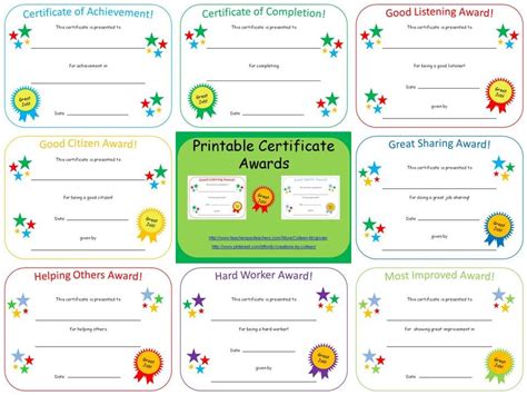 printable certificates   children