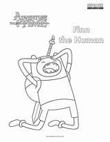 Coloring Adventure Time Finn Fun sketch template