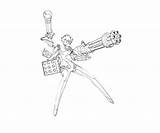 Aigis Persona Arena Abilities Coloring Pages Weapon sketch template