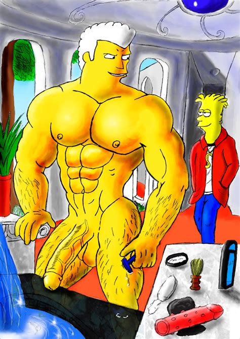 Rule 34 Bart Simpson Big Brother Color Human Male Multiple Males Nude
