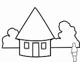 Hut Outline African Clipart Bw Geography Clip Vector Graphics Classroomclipart sketch template