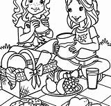 Picnic Basket Coloring Getcolorings Printable Getdrawings sketch template