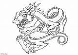 Drache Japanischer Drachen sketch template