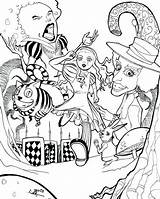 Coloring Alice Wonderland Pages Trippy Adults Poster Characters Mad Getcolorings Color Getdrawings Creative Rabbit Adventures Printable Hatter Colorings Tea Party sketch template