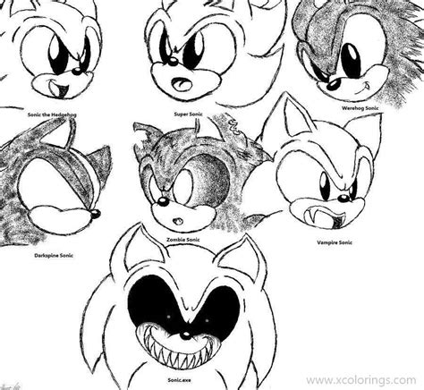 sonic exe coloring pages forms  sonic  hedgehog xcoloringscom