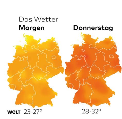 temperaturen  deutschland bis zu  grad hitze und gewitter zum
