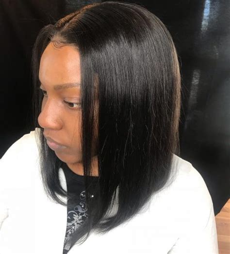 15 Perfect Middle Part Bob Hairstyles Weaves Sew Ins Etc Quick