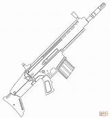 Scar Fn Sturmgewehr Rifle sketch template