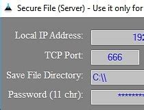 secure file  securely transfer files   local network   password