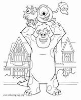 Monsters Coloring University Pages Monster Inc Colouring Sulley Mike Printable Kids Disney Print Sheets Movie Archie Catch Book Fun Movies sketch template