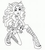 Monster High Clawdeen Coloring Pages Wolf Color Comments Getcolorings Choose Board sketch template