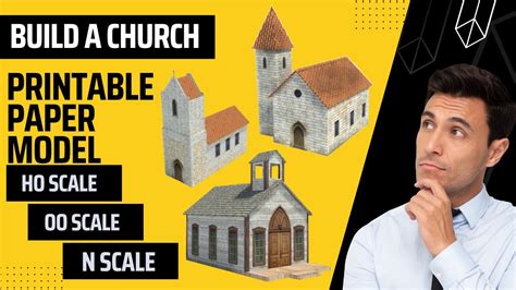 build  church printable paper model buildings ho scale oo scale