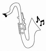 Saxophone sketch template