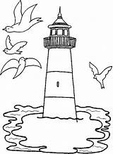 Lighthouse Coloring Pages Drawing Printable Kids Line Simple Print Colouring Drawings Easy Hatteras Cape Template Sheets Adults Lighthouses Phare Color sketch template