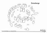 Stonehenge Coloring Colouring Pages St Activityvillage George England Around Georges 37kb 325px Village sketch template