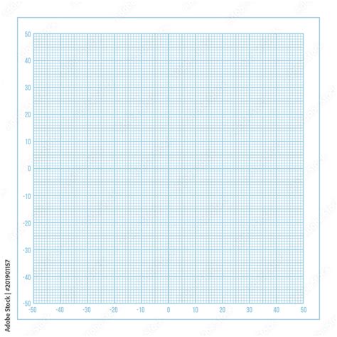vector blue metric graph paper  coordinate axis mm grid accented   millimeters