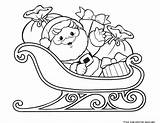 Coloring Santa Sleigh Pages Claus Christmas Printable Colouring Print Gifts Coloring4free Color Sheets Getcolorings Part Baba Noel Cute Kids Clause sketch template