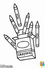 Crayons Coloring Crayon Pages Drawing sketch template