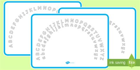 alphabet arc mats printable  printable templates