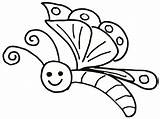 Butterfly Coloring Pages Simple Printable Kids sketch template