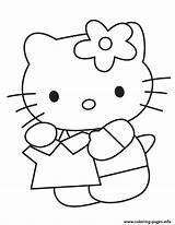Kitty Hello Coloring Pages Sanrio Holding Shirt Characters Clipart Print Printable Kids Crafts Drawing Letter Kiboomu Clip Ball Soccer Cliparts sketch template