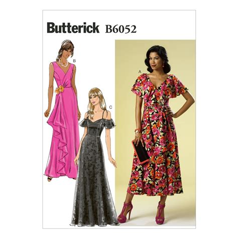 Butterick Sewing Pattern 6052 Formal Dress Patterns Dress Patterns