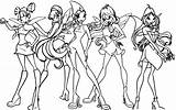Winx Club Coloring Pages Ausmalbilder Colouring Winks Bloom Fairies Getdrawings sketch template