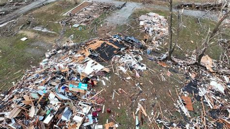 video drone footage reveals tornado destruction  kentucky  news sky news
