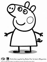 Peppa Colouring Pepa Calcar sketch template