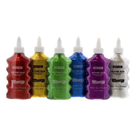 bazic classic colour glitter glue ml assorted colours