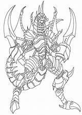 Gigan Coloring Pages Draw Godzilla Deviantart Getdrawings Vector Paper sketch template