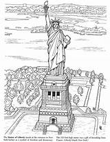 Malvorlagen Paisaje Libertad Estatua Zeichnen Boceto Paisajes Dover Ausmalbilder Schablonen Amerika Buch Erwachsene Stadt Kunst Edificios Liberté Colouring sketch template
