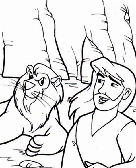 picture  daniel   lions den coloring page netart