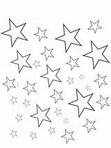 Coloring Stars Star Pages Printable Drawing Small Kids Outline Sky Night Print Template Pattern Point Clipart Little Different Coloring4free Twinkle sketch template