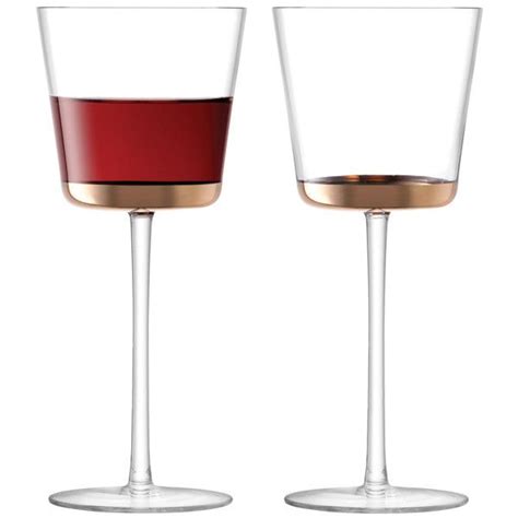 Edge Red Wine Glass X 2 Red Wine Glasses Gold Wine Glasses Hand