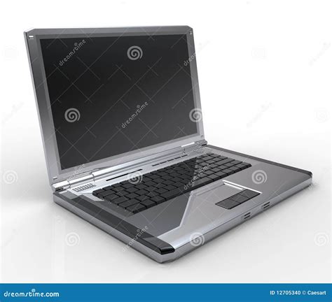 silver laptop stock illustration illustration  communication