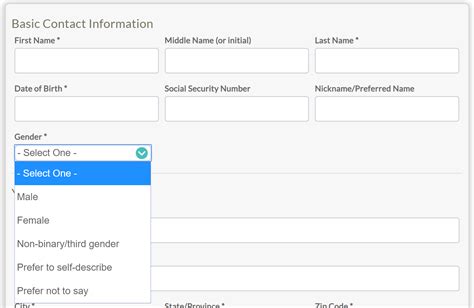 patient portal sex and gender inclusivity online help