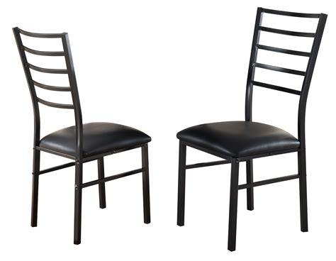 maxen contemporary dining chairs black metal vinyl set
